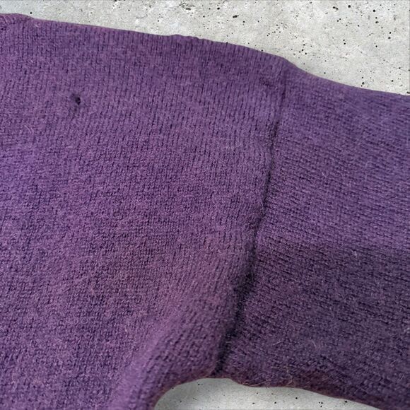 Vintage Acorn Pure Wool Sheep Sweater L Made in Great Britain Distressed Holes - Picture 9 of 14